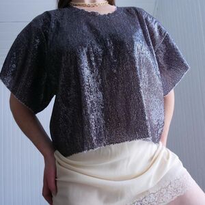 MM6 Maison Margiela shimmery‎ sequin oversized Tshirt